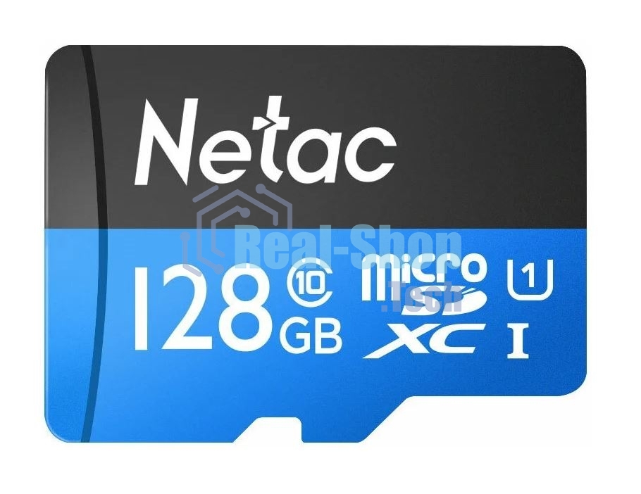 Флеш-Карта NeTac P500 Standard MicroSDXC 128Gb U1/C10 up to 80Mb/s, retail pack card only