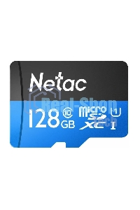 Флеш-Карта NeTac P500 Standard MicroSDXC 128Gb U1/C10 up to 80Mb/s, retail pack card only