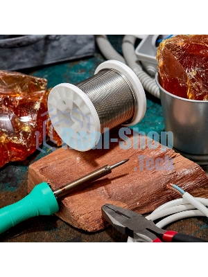 Припой Rexant ПОСу 95-5, 500г, Ø2мм, (олово 95%, сурьма 5%), бессвинцовый, ГОСТ 21931-76, катушка