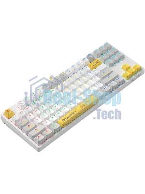 Клавиатура проводная A4Tech Bloody S87 Energy (S87 USB ENERGY WHITE) USB белый/желтый