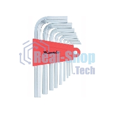 Набор ключей имбусовых Matrix HEX, 1,5–10 мм, CrV, 9 шт., короткие, сатин.