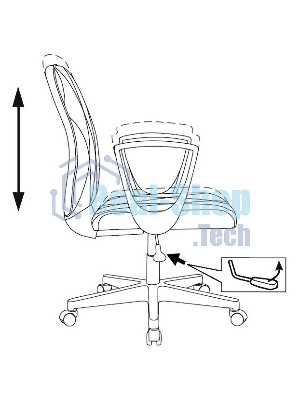 Кресло Бюрократ CH-327 черный, экокожа, 120 кг, механизм качания