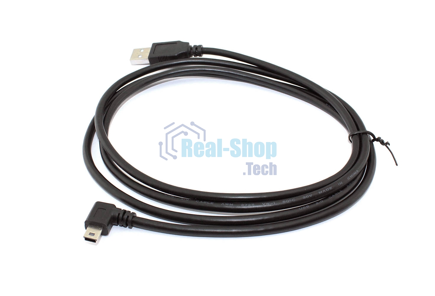 Кабель USB Type A на Mini USB угол влево 1,5 м