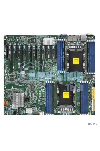 Материнская плата Supermicro Motherboard MBD-X11DPX-T-B 2xLGA 3647, Intel C621, 16xDDR4, 2xRJ45 10Gbase-T, 10xSATA3 (6Gbps), RAID 0,1,5,10, 5xUSB 3.0 + 4xUSB 2.0, 1xVGA, 2xCOM, 2xPCI-E 3.0 x16 + 8xPCI-E 3.0 x8 + 1xPCI-E 3.0 x4, Bulk