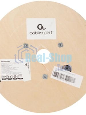Кабель Cablexpert UPC-5051E-4-CU-OUTR, UTP outdoor 4x2x0.51 на тросу, медный, кат.5e, однож., 305м, coil, черный