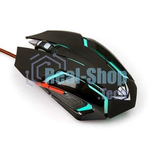 Мышь проводная Nakatomi MOG-20U черный, 2400 dpi, USB, кнопки - 6