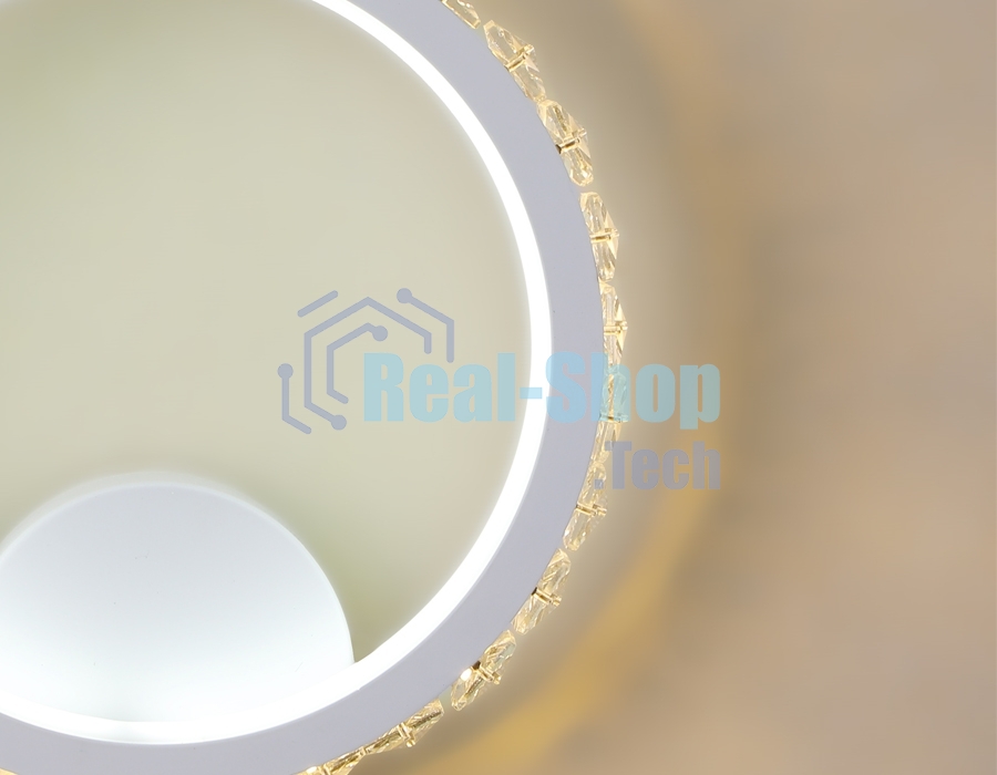 Настенный светодиодный светильник с выключателем Ambrella light FA211 WH белый LED 3000K+6400K 15W 230*250*45