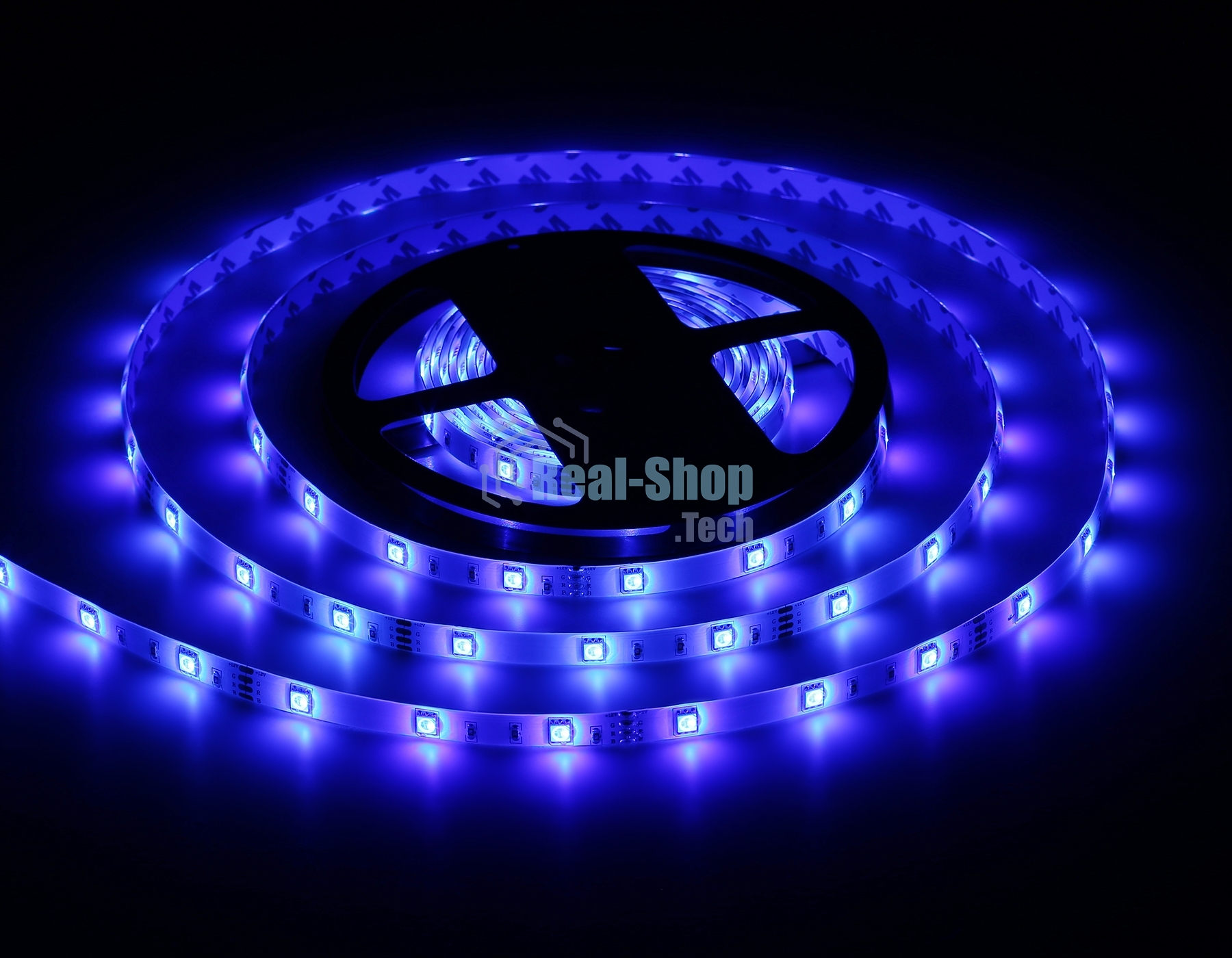 Светодиодная лента Ambrella light GS2301 5050 30Led/ 7.2W m/ 12V IP65 RGB/ 5000*10*2.87mm (4 конт.)