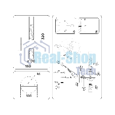 Настенный светильник Ambrella light LH55362/2 BS/CL латунь/прозрачный G9/2 max 30W 150*100*320