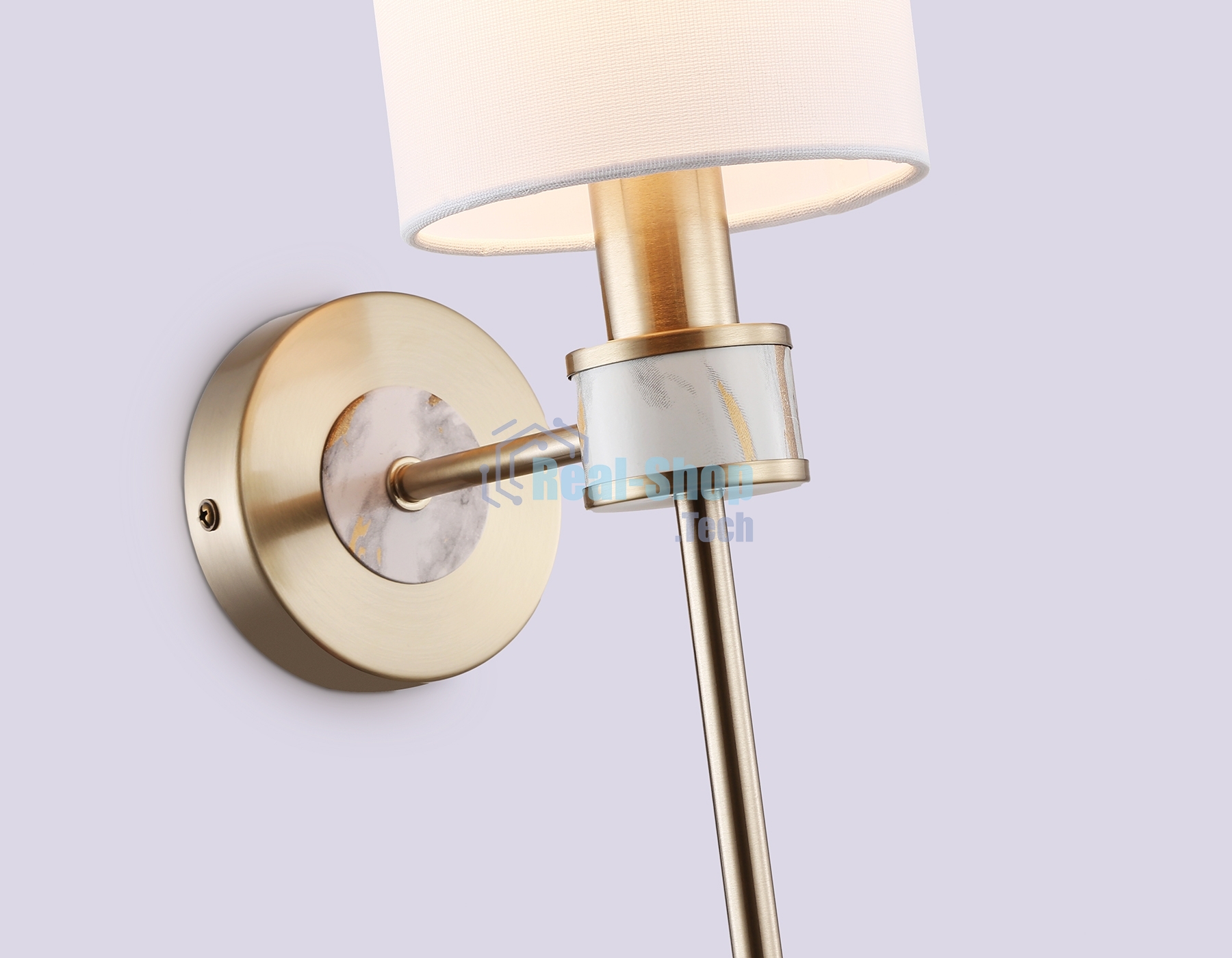 Настенный светильник Ambrella light LH72375 DBS/WH темная латунь/белый E14 max 40W 190*120*370