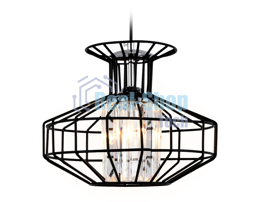 Светильник Ambrella light TR5850 BK/CL черный/прозрачный E27 max 40W D240*1200