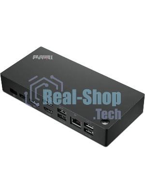 USB-концентратор Lenovo ThinkPad 40AY0090EU, USB Type-C, USB/USB Type-C/RJ-45/HDMI/DisplayPort/mini-jack 3.5мм, USB