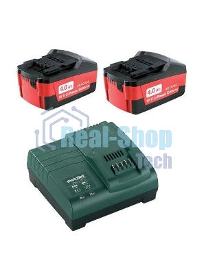 Набор аккумуляторов Metabo в + ЗУ 2 акк 4.0А·ч 18В+ЗУ ASC 30-36