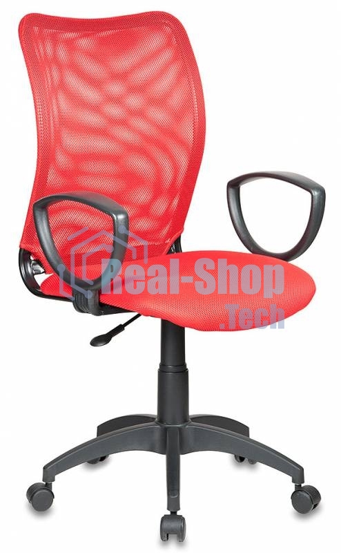 Кресло компьютерное Бюрократ Ch-599/R/TW-97N спинка сетка красный TW-35N, сиденье красный TW-97N