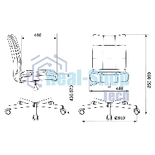 Кресло компьютерное Бюрократ CH-330M/BLACK черный, искусственная кожа, крестовина металл, без подлокотников