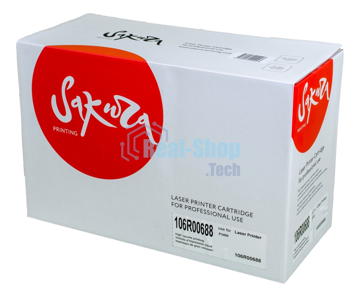 Картридж лазерный Sakura 106R00688 для Xerox P3450, черный, 10000 к.