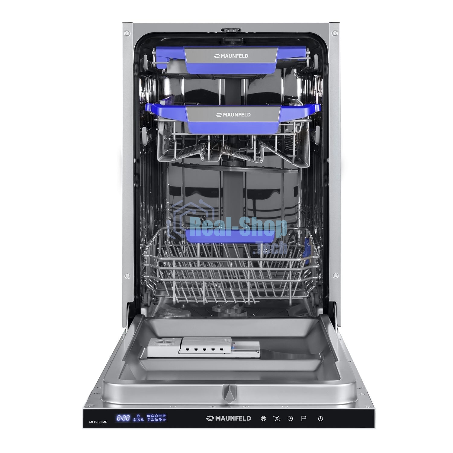 Встраиваемая посудомоечная машина Maunfeld MLP-08IMR, черный, 44.5 см, 10 компл., 47 дБ, класс A++