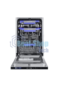 Встраиваемая посудомоечная машина Maunfeld MLP-08IMR, черный, 44.5 см, 10 компл., 47 дБ, класс A++