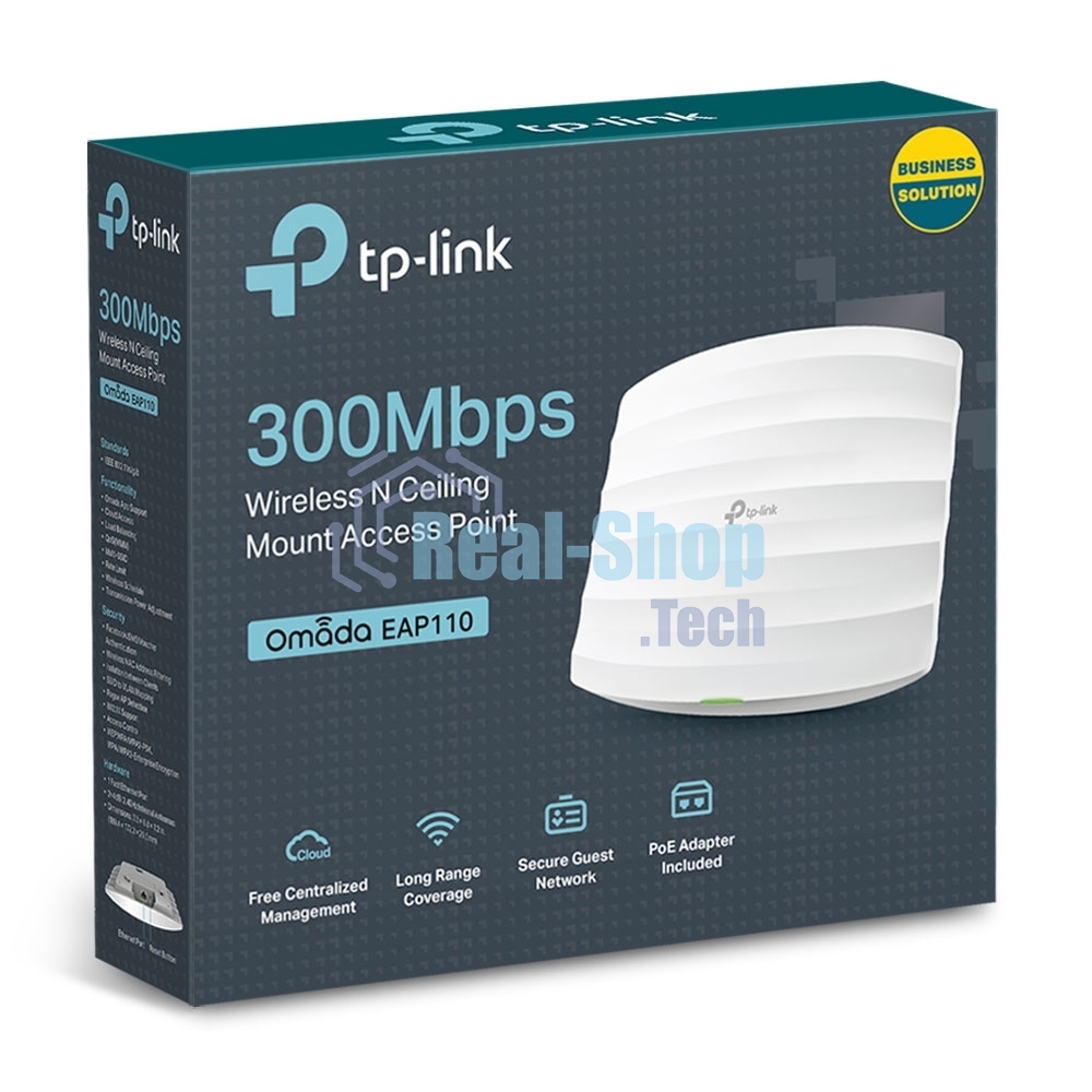 Беспроводная потолочная точка доступа серии N TP-Link SMB EAP110 скорость до 300 Мбит/с