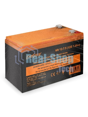 Батарея для ИБП ExeGate EX285638RUS HR 12-7.5 (12V 7.5Ah 1228W, клеммы F2)