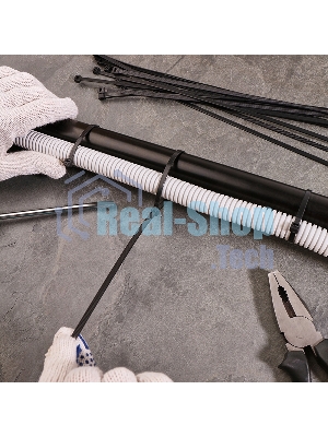 Хомут-стяжка кабельная нейлоновая Rexant 350 x4,8 мм, черная, упаковка 100 шт.