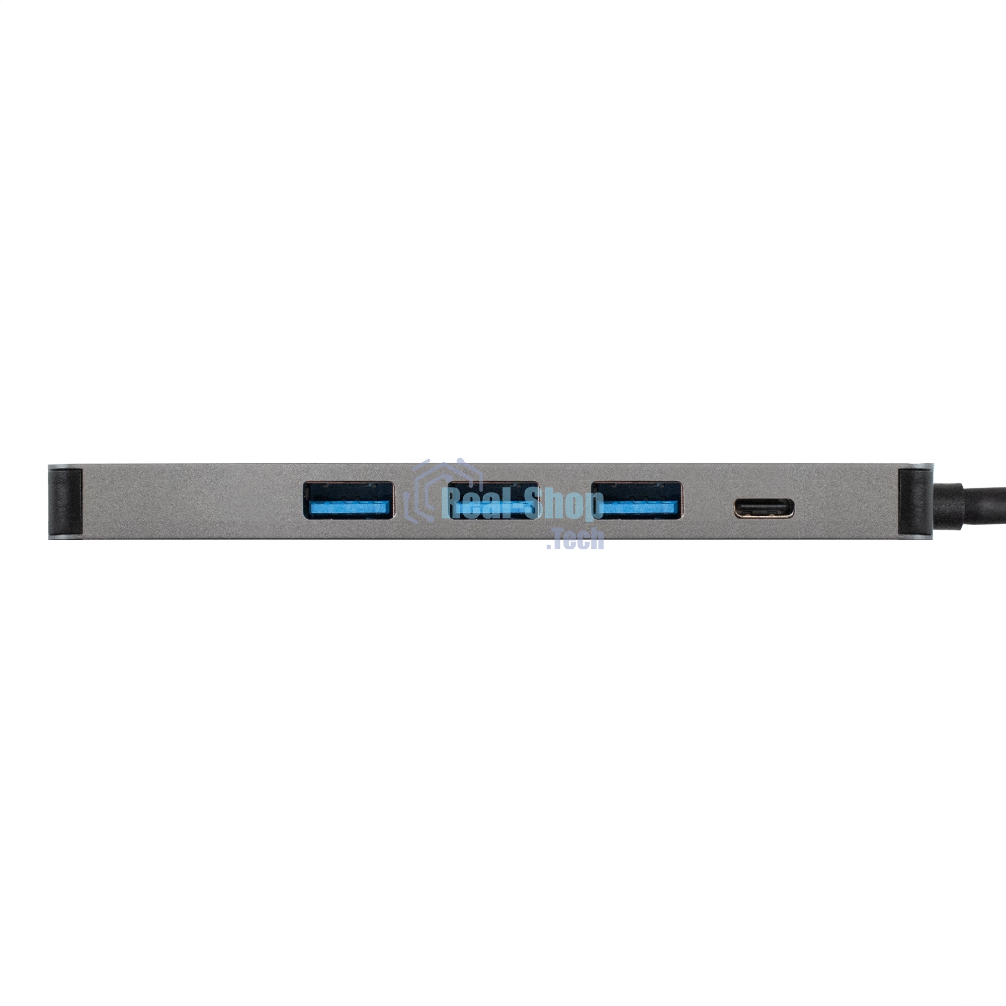 USB-концентратор ExeGate DUB-31C/PD/H (кабель-адаптер USB Type-C --> 3xUSB3.0 + PD 60W + HDMI 4K@30Hz, Plug&Play, серый)