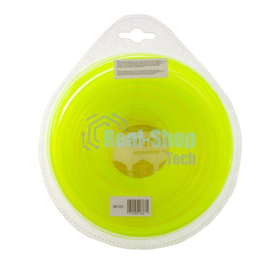 Леска для триммера Denzel квадрат 2 мм х 57 м, блистер FLEX CORD