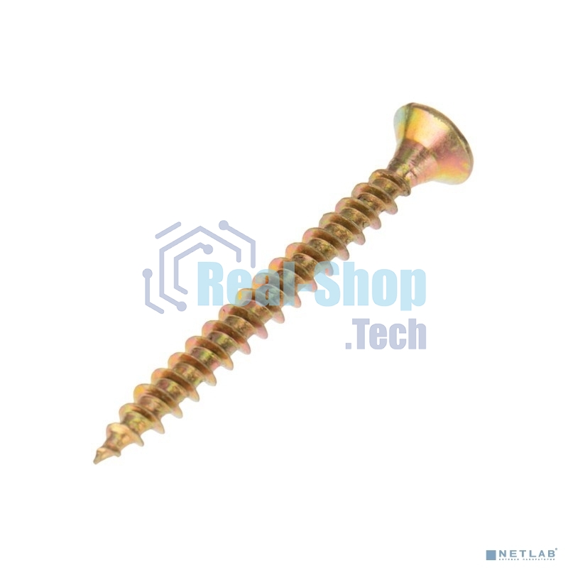 Саморез универсальный Kranz 3.5х35, желтый цинк, пакет (50 шт./уп.)