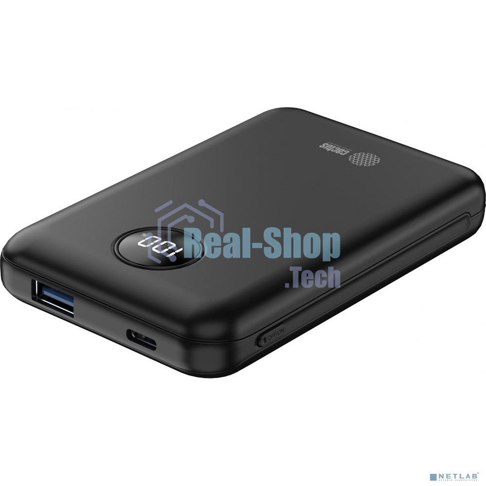 Портативный аккумулятор Cactus CS-PBFSOA-10000 10000mAh 22.5W 4.5A USB-A/USB-C черный