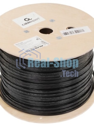 Кабель Cablexpert UPC-5051E-4-CU-OUTR, UTP outdoor 4x2x0.51 на тросу, медный, кат.5e, однож., 305м, coil, черный