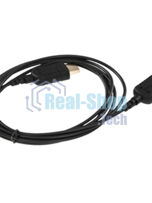 Кабель HDMI Wize WAVC-HDMIUS-1.8M 1.8 м, v.2.0, 19M/19M, 4K/60 Hz 4:4:4, 36 AWG, HDCP 2.2,ультратонкий, позол.разъемы, черный, пакет