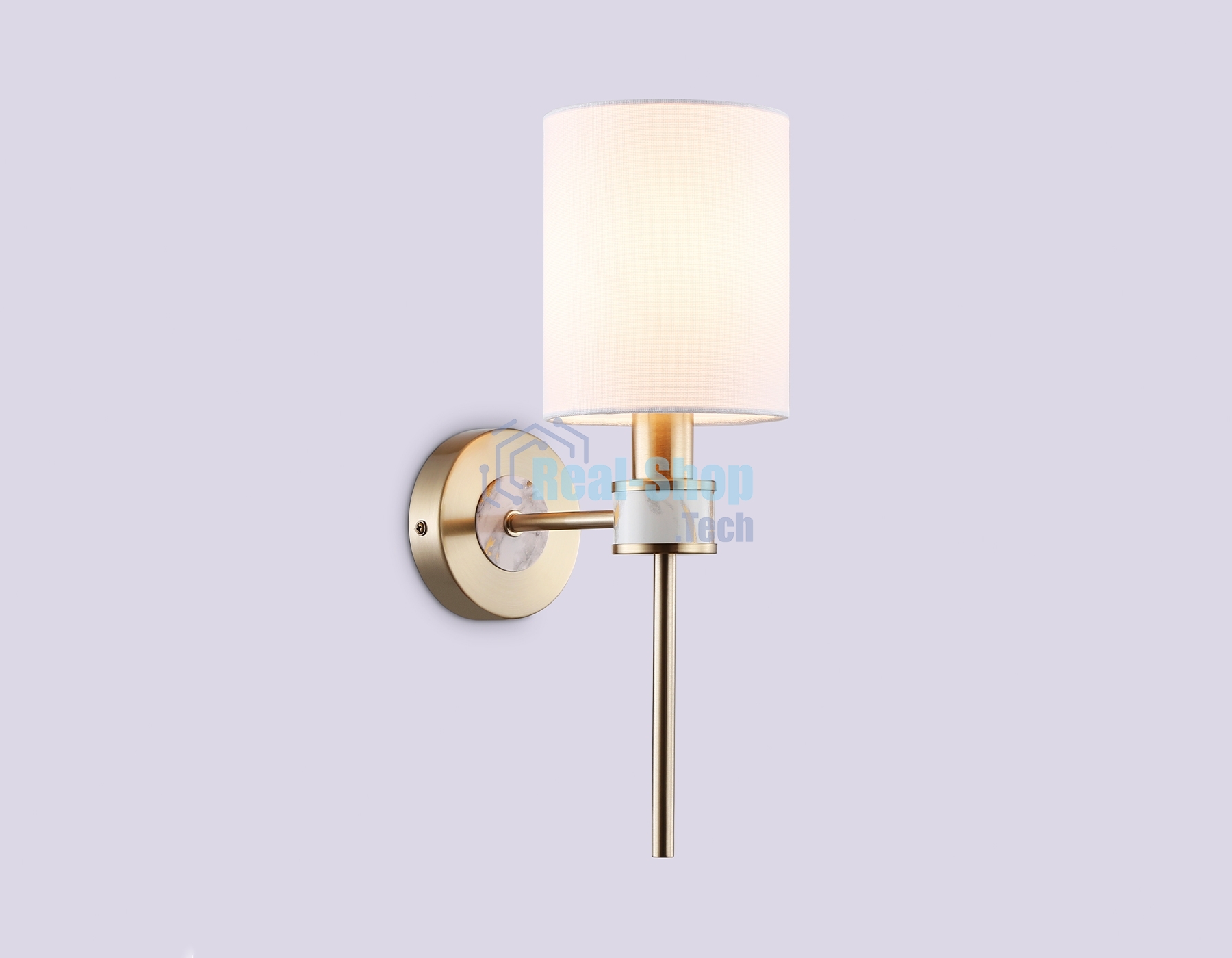 Настенный светильник Ambrella light LH72375 DBS/WH темная латунь/белый E14 max 40W 190*120*370