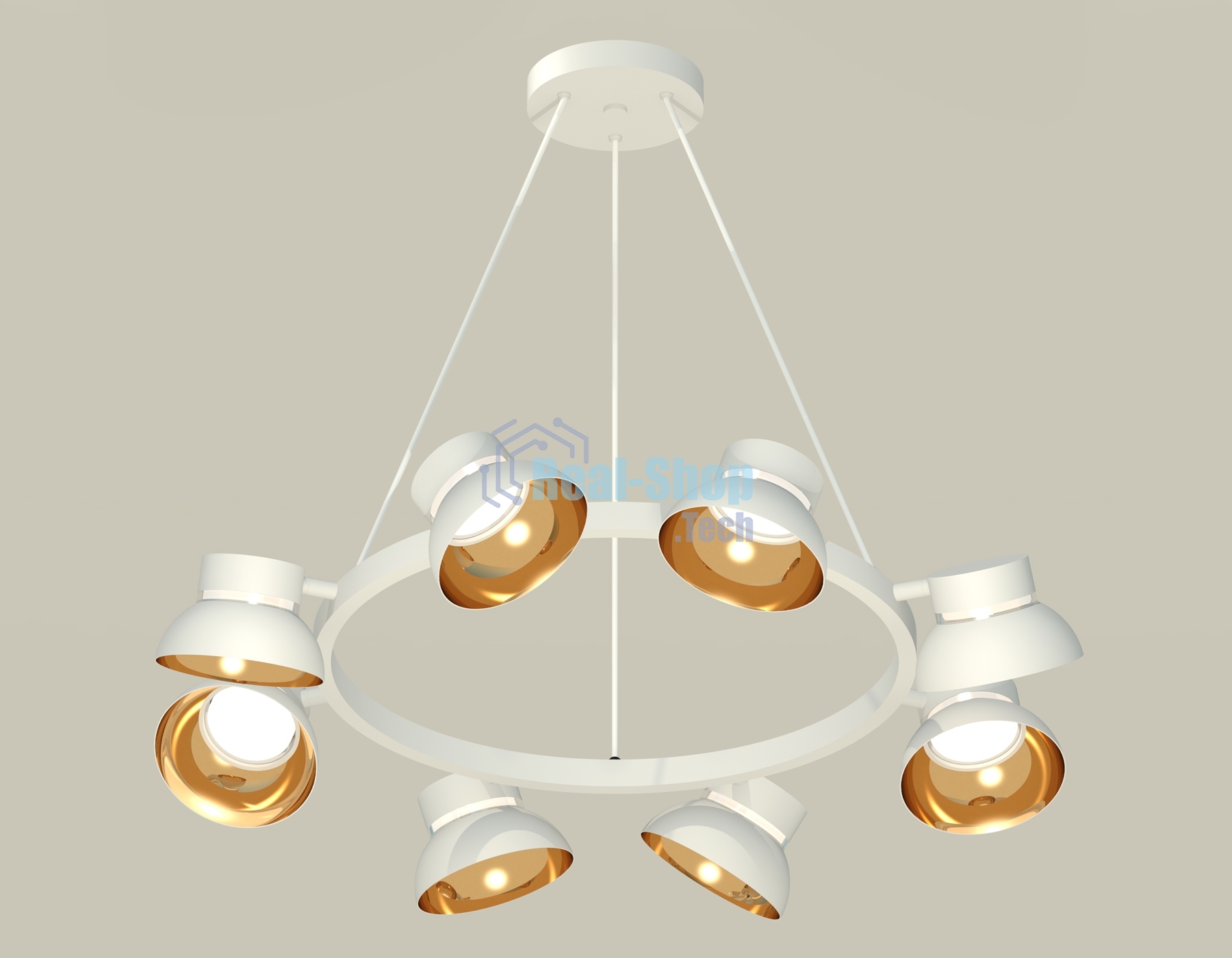 Светильник Ambrella light XB9195101/8 SWH/PYG/CL белый песок/золото желтое полированное/прозрачный GX53 (C9195, N8144)