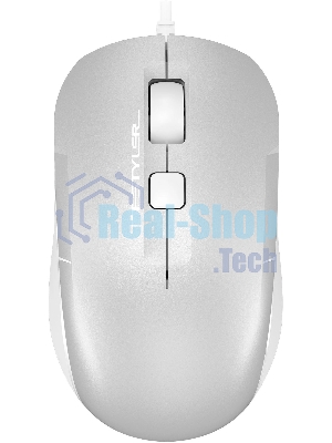 Мышь проводная A4Tech Fstyler FM26 серебристый, 1600 dpi, USB Type-A, кнопки - 4