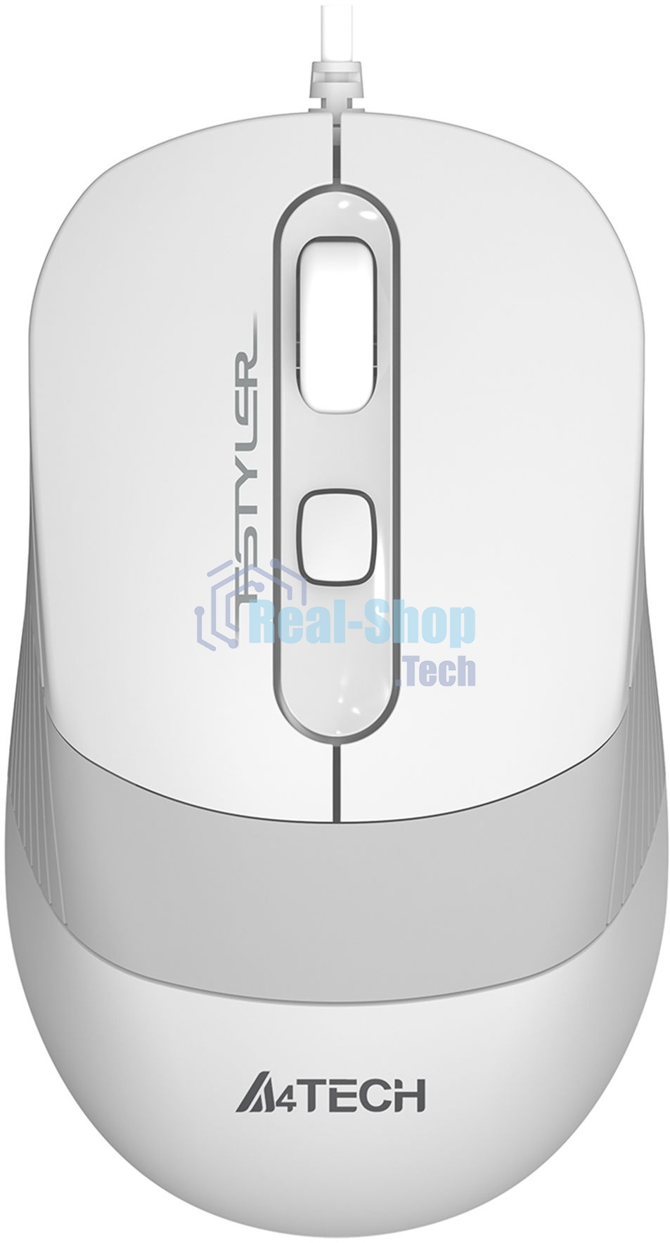 Мышь проводная A4Tech Fstyler FM10S белый, 1600 dpi, USB Type-A, кнопки - 4