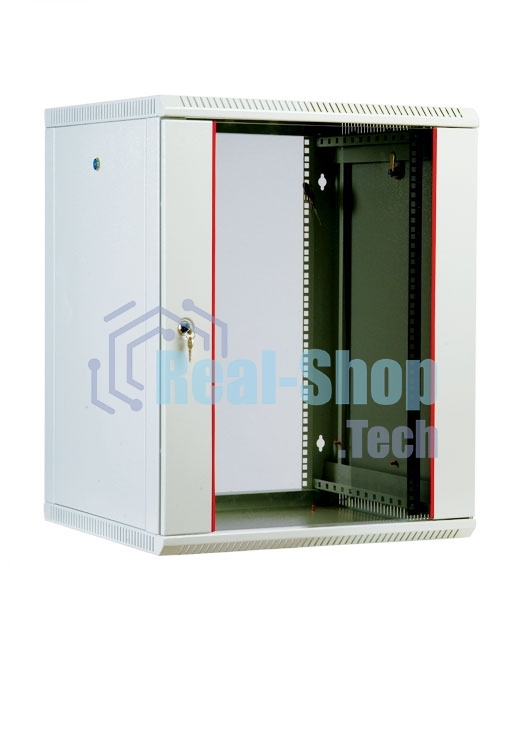 Шкаф телекоммуникационный настенный разборный 12U (600х650), съемные стенки, дверь стекло