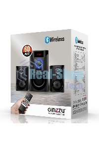 Акустическая система 2.1, 60W/BT/USB/SD/FM/ДУ Ginzzu GM-425