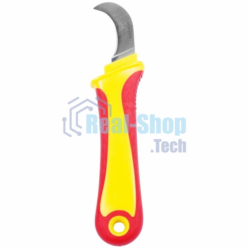 Нож монтажника Rexant нержавеющая сталь, изогнутое лезвие