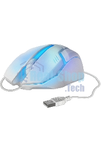 Мышь проводная Defender Cyber MB-560L белый, 1200 dpi, USB, кнопки - 3