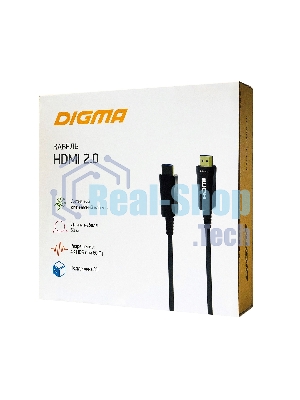 Кабель аудио-видео Digma HDMI 2.0 AOC HDMI (m)/HDMI (m) 50м. позолоченные контакты черный