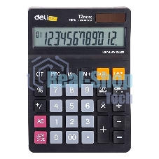 Калькулятор настольный Deli EM01420 черный 12-разр.