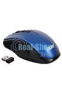Мышь беспроводная Acer OMR031 черный/синий, 1600 dpi, радиоканал, USB, кнопки - 4