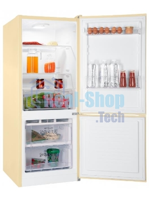 Холодильник Nordfrost NRB 121 E бежевый двухкамерный 170/70л морозилка снизу, капельная система