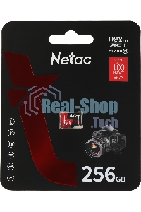Флеш карта NeTac Карта памяти Netac MicroSD P500 Extreme Pro 256Gb, Retail version card only