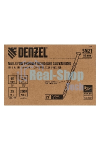 Гвозди Denzel для пнев. нейлера (оцинк.), длина - 65 мм, диам. - 2,9 мм, 2000 шт.