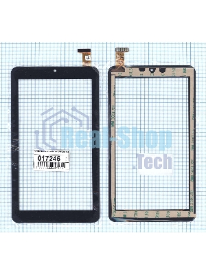 Сенсорное стекло (тачскрин) HC184104C1 FPC021H V2.0 (184x104 мм), черное