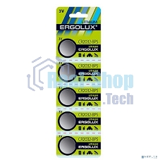 Батарейка литиевая Ergolux CR2032 BL-5 (CR2032-BP5, 3V) (5 шт. в уп-ке)