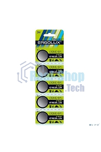 Батарейка литиевая Ergolux CR2032 BL-5 (CR2032-BP5, 3V) (5 шт. в уп-ке)