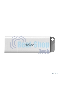 Флешка USB Netac U185, 64Gb, USB 2.0, NT03U185N-064G-20WH, с колпачком, пластиковая белая