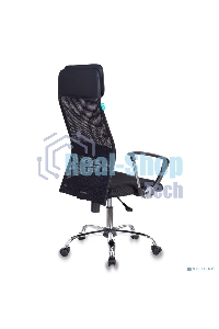 Кресло руководителя Бюрократ KB-6N/SL/B/TW-11 TW-01 TW-11 черный, сетка, крестовина хром